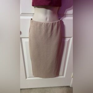 Brat Star Textured Tan Pencil Skirt